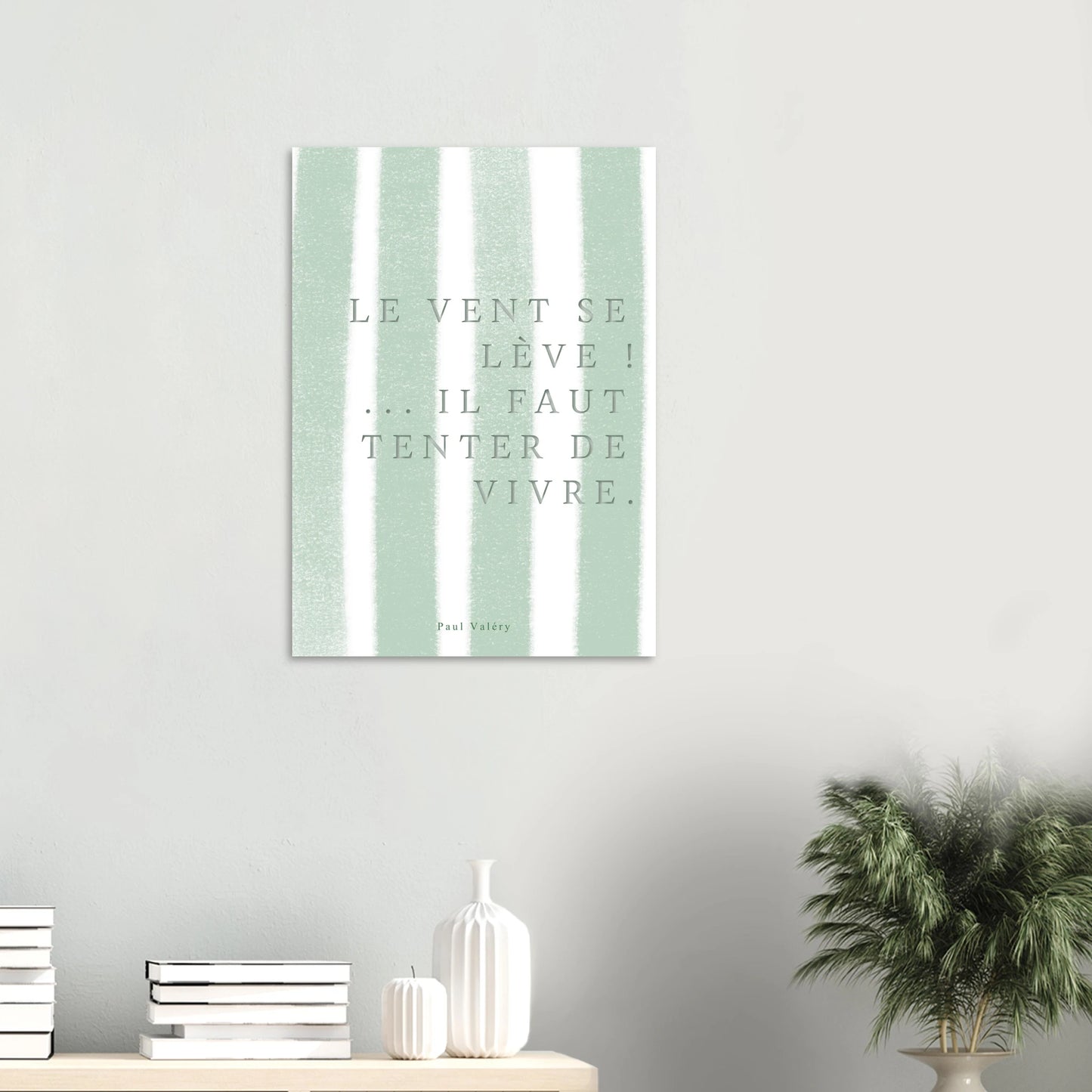 Affiche citation "Le vent se lève… il faut tenter de vivre" | Heure d'Été Studio