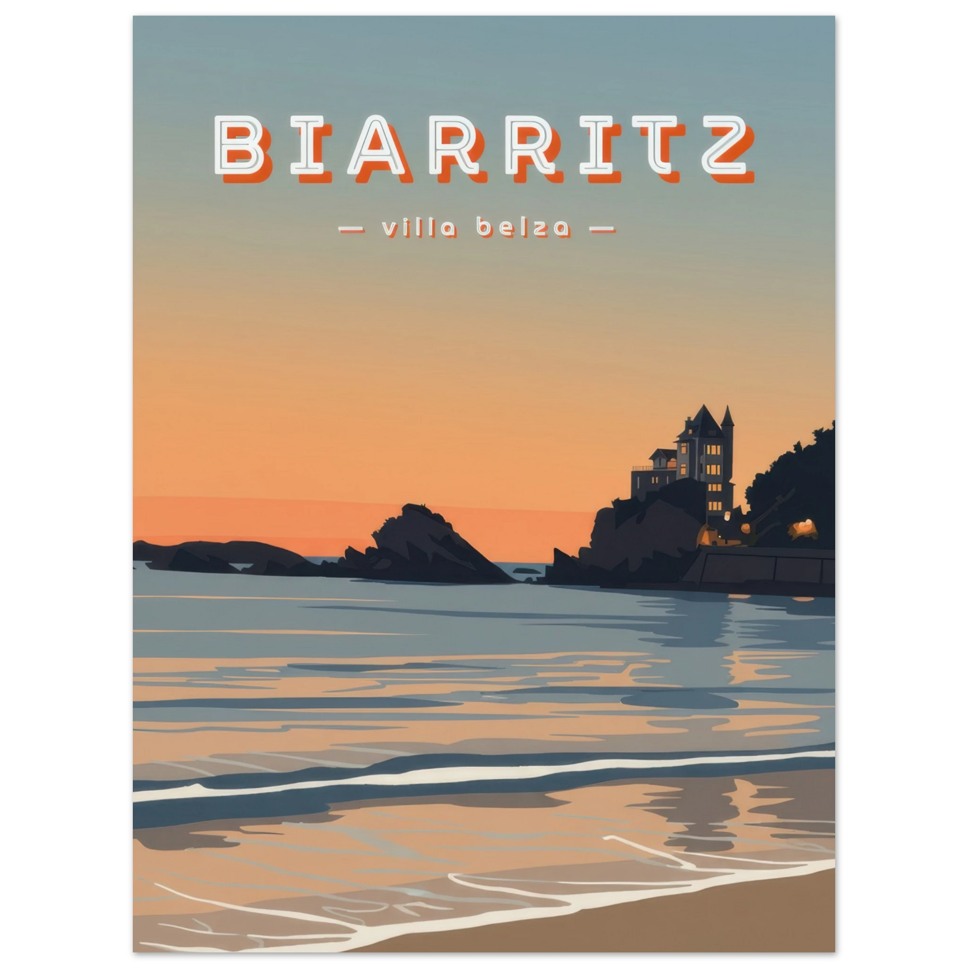 Affiche Biarritz - Villa Belza | Heure d'Été Studio