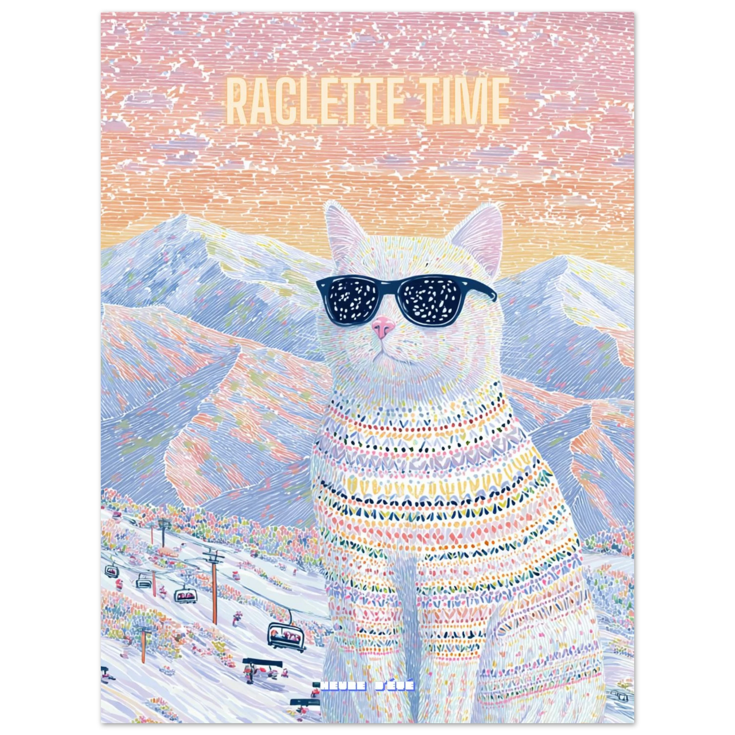 Affiche Cool cat Raclette Time! | Heure d'Été Studio