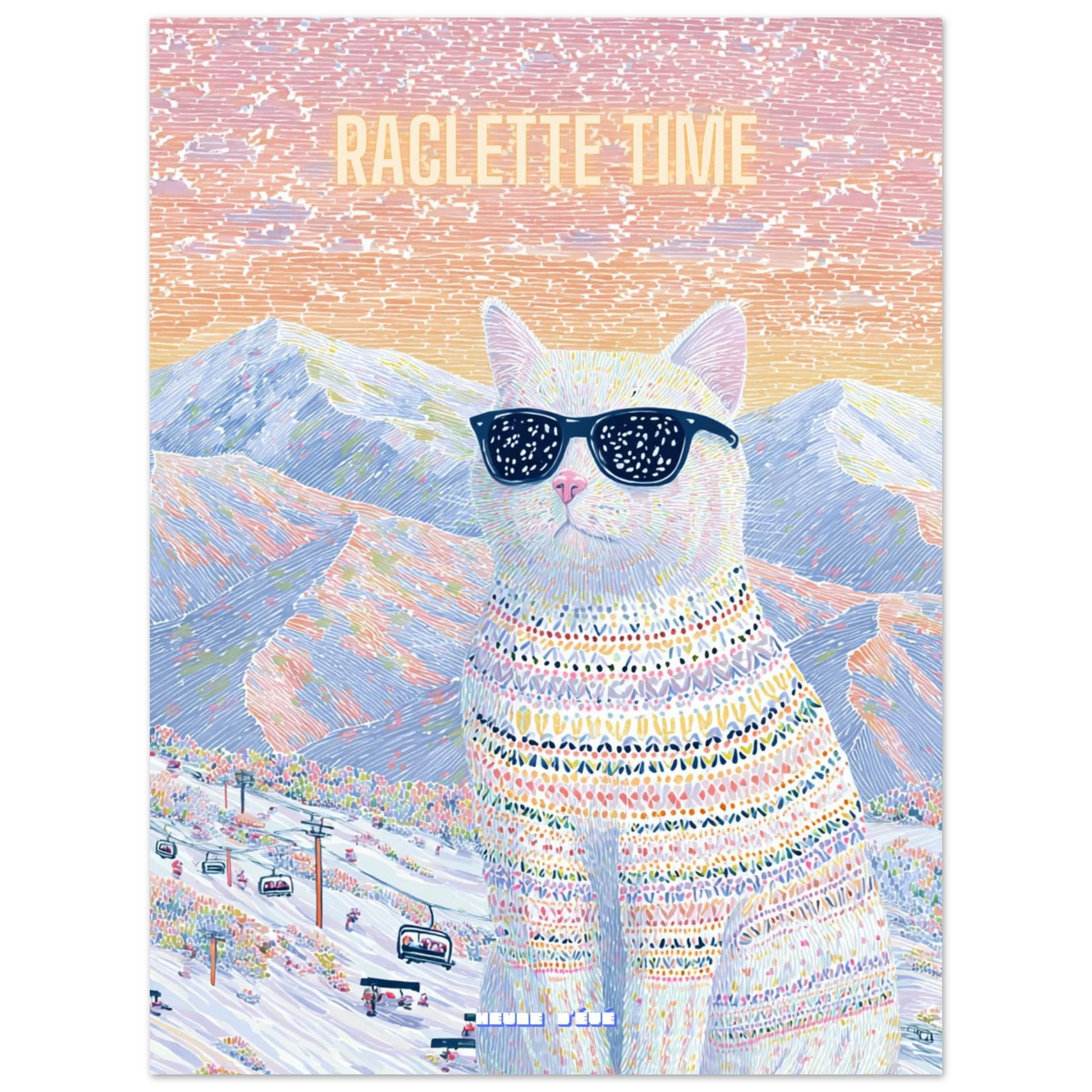 Affiche Cool cat Raclette Time! | Heure d'Été Studio