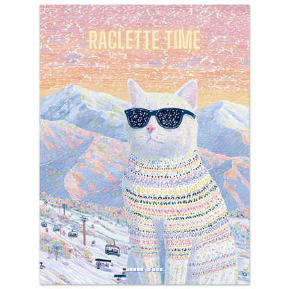 Affiche Cool cat Raclette Time! | Heure d'Été Studio