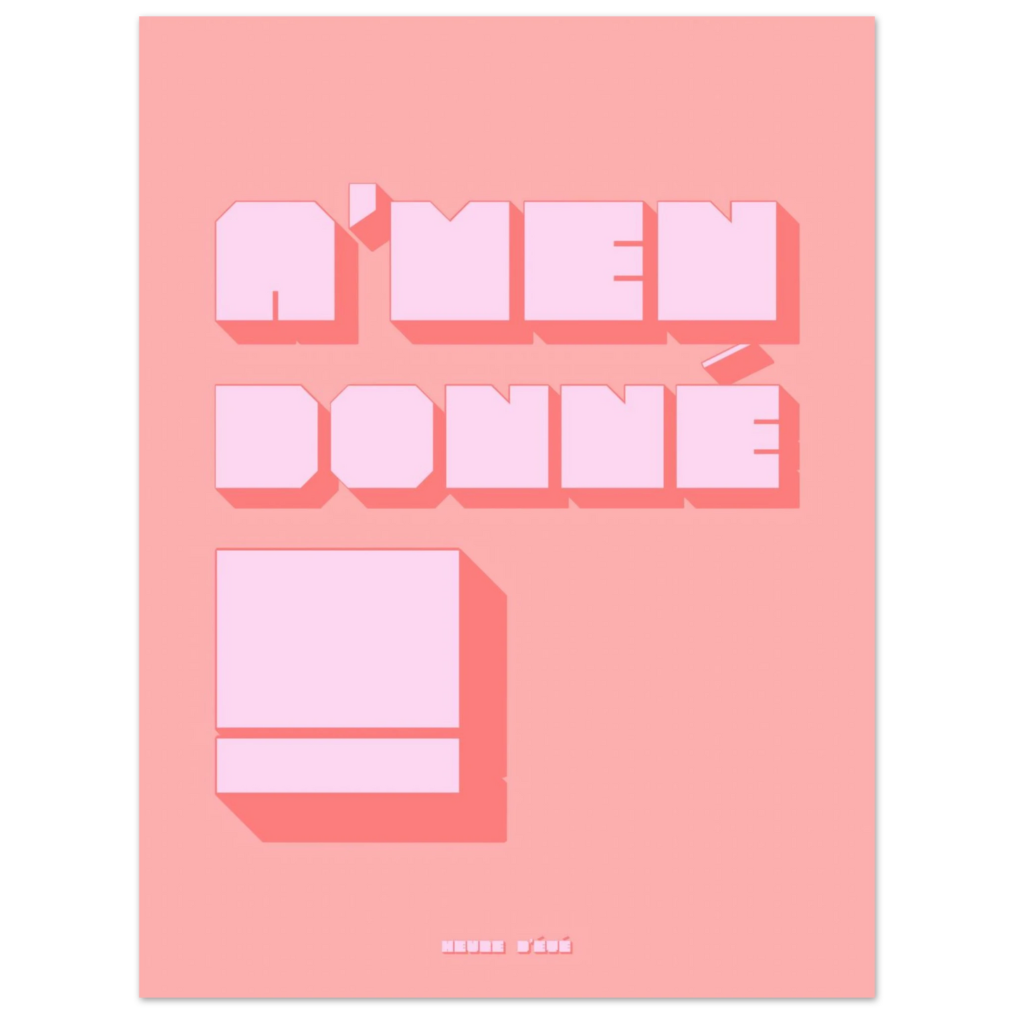 Affiche A'men donné | Heure d'Été Studio