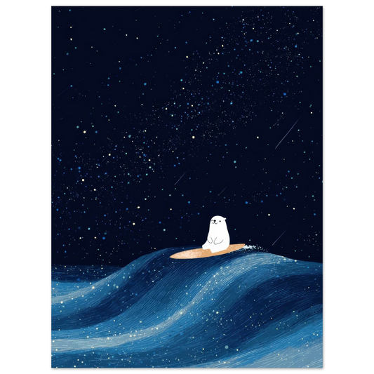 Affiche enfant Stary Night Bear | Heure d'Été Studio