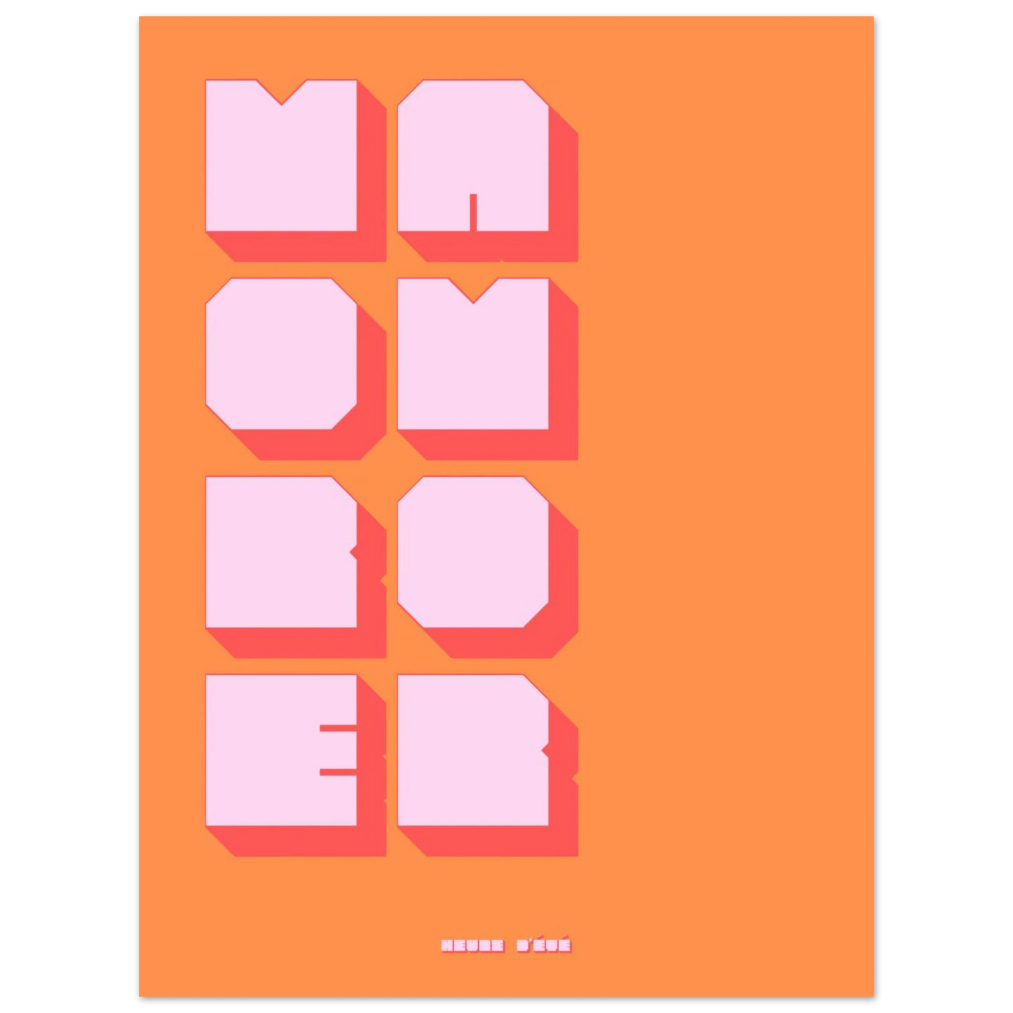Affiche graphique More Amor | Heure d'Été Studio