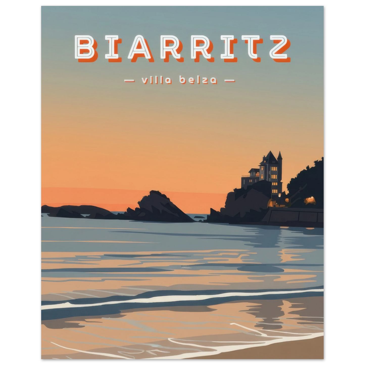 Affiche Biarritz - Villa Belza | Heure d'Été Studio