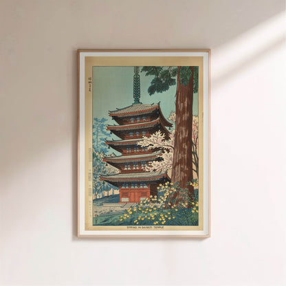 Printemps au Temple Daigoji - Asano Takeji - Estampe Japonaise en situation
