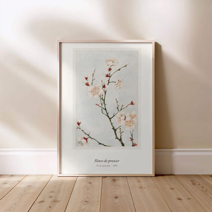Fleurs de prunier, École japonaise | Affiche Art Premium