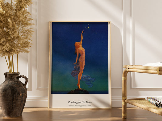 Reaching for the Moon, Eggleston | Affiche Art Premium, affiche encadrée dans un intérieur élégant, cadre bois clair