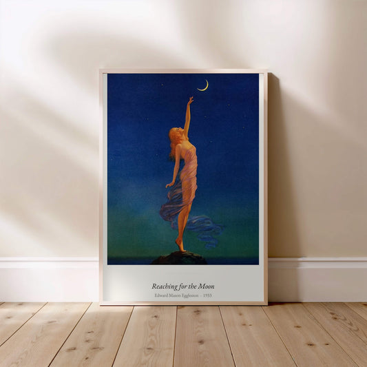 Reaching for the Moon, Eggleston | Affiche Art Premium, affiche encadrée posée au sol, cadre bois clair