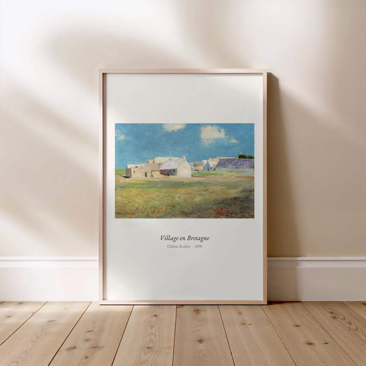 Village en Bretagne, Odilon Redon | Affiche Art Premium