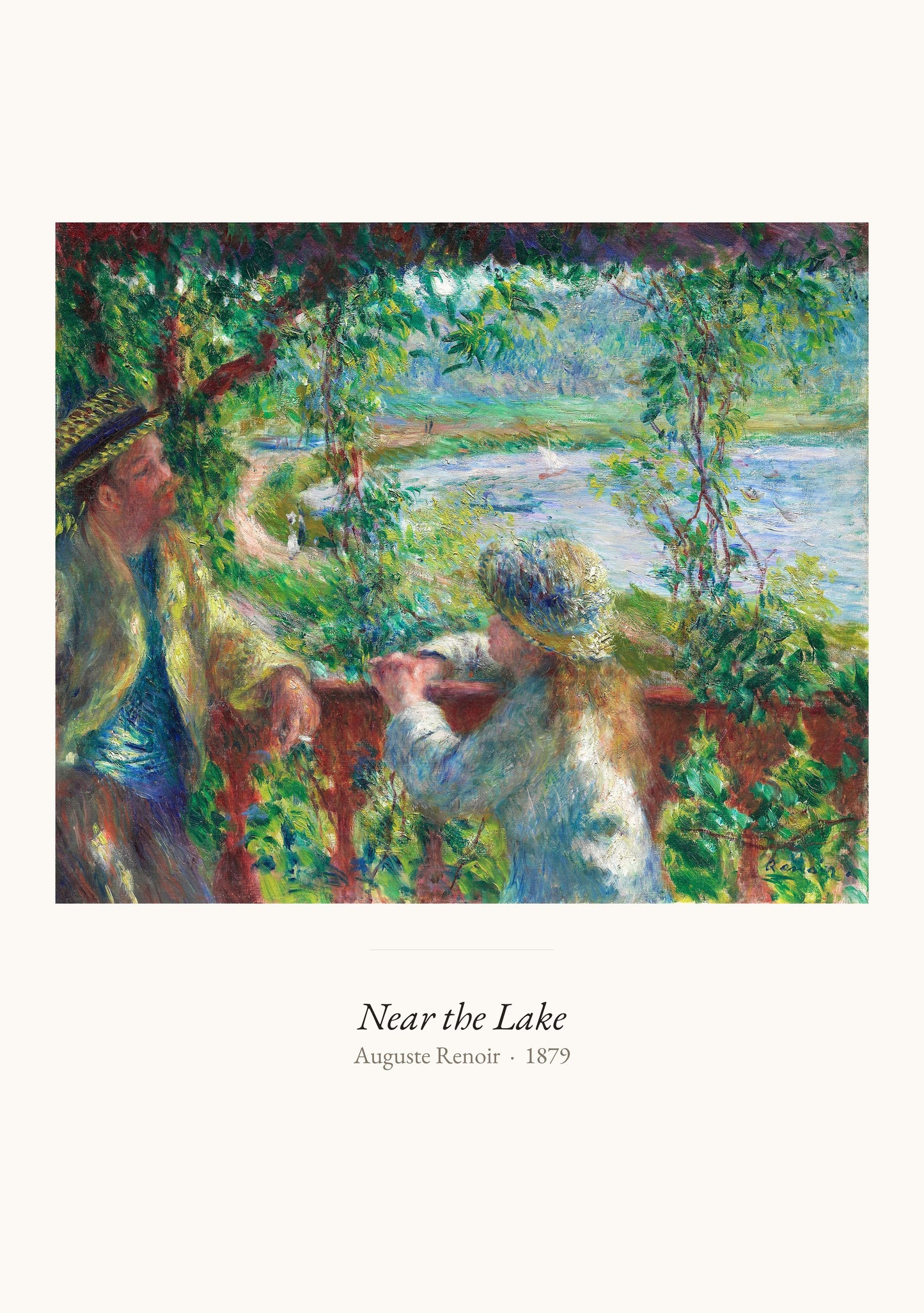 Near the Lake, Auguste Renoir | Affiche Art Premium