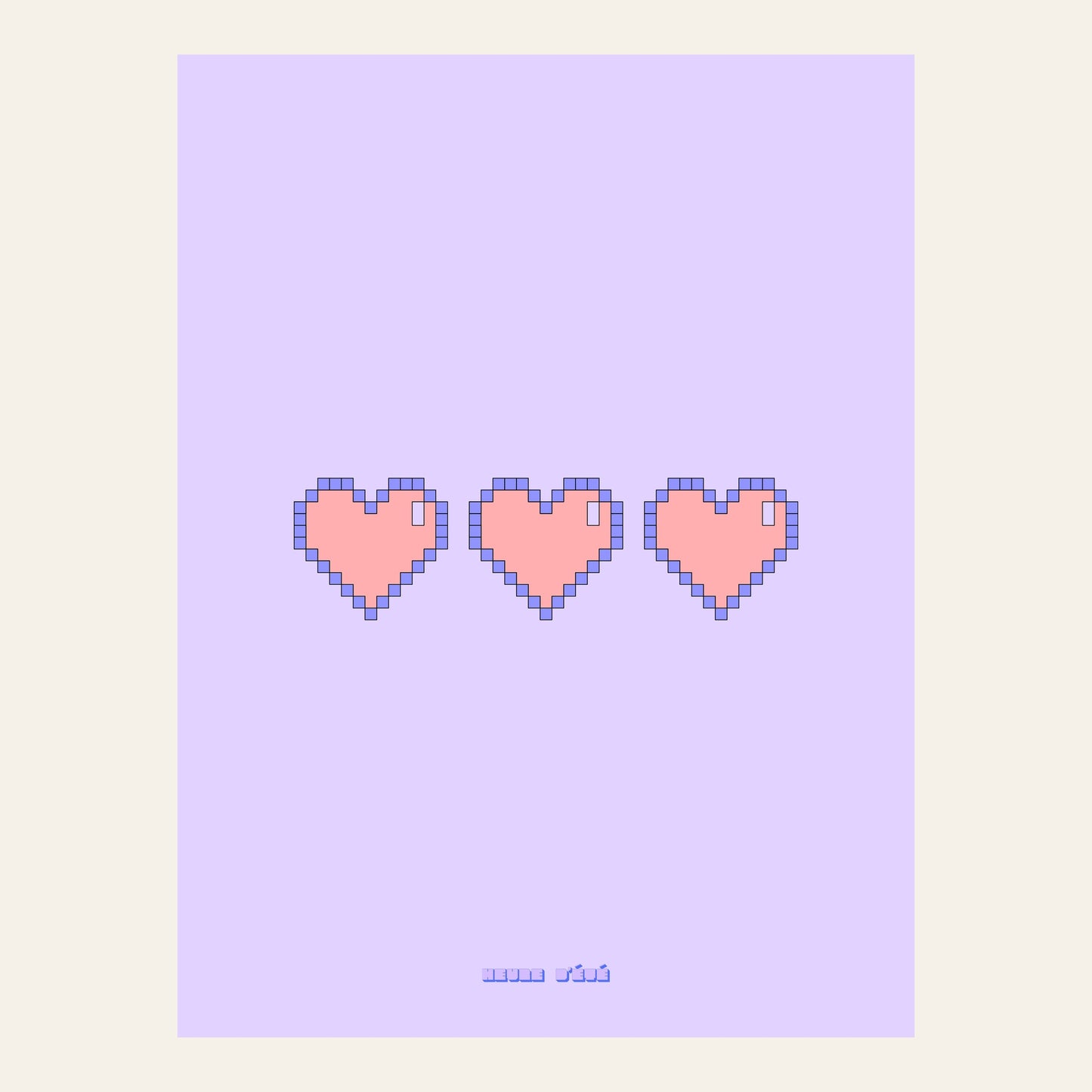 Retro Gaming Pixel Heart | Poster Rétro - l'affiche