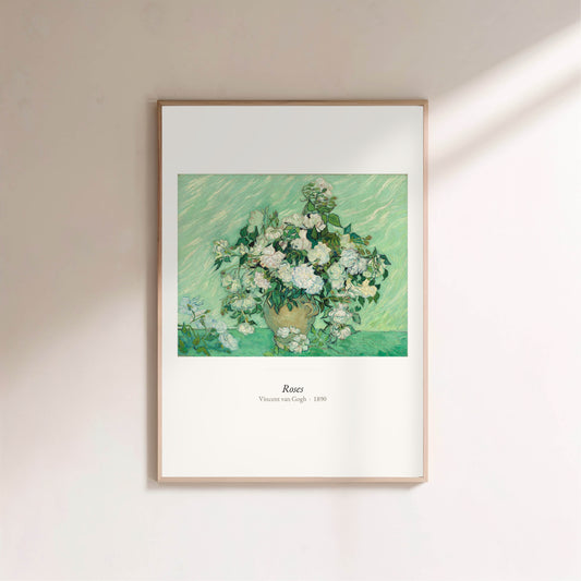 Roses, Vincent van Gogh | Affiche Art Premium en situation