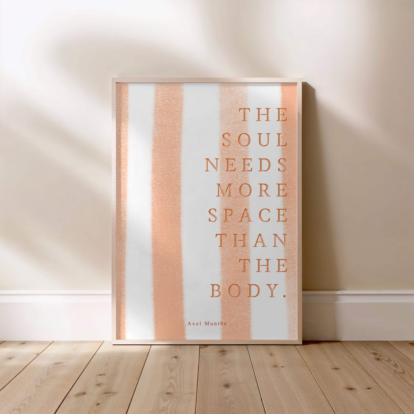 The soul needs more space than the body, Axel Munthe, affiche encadrée