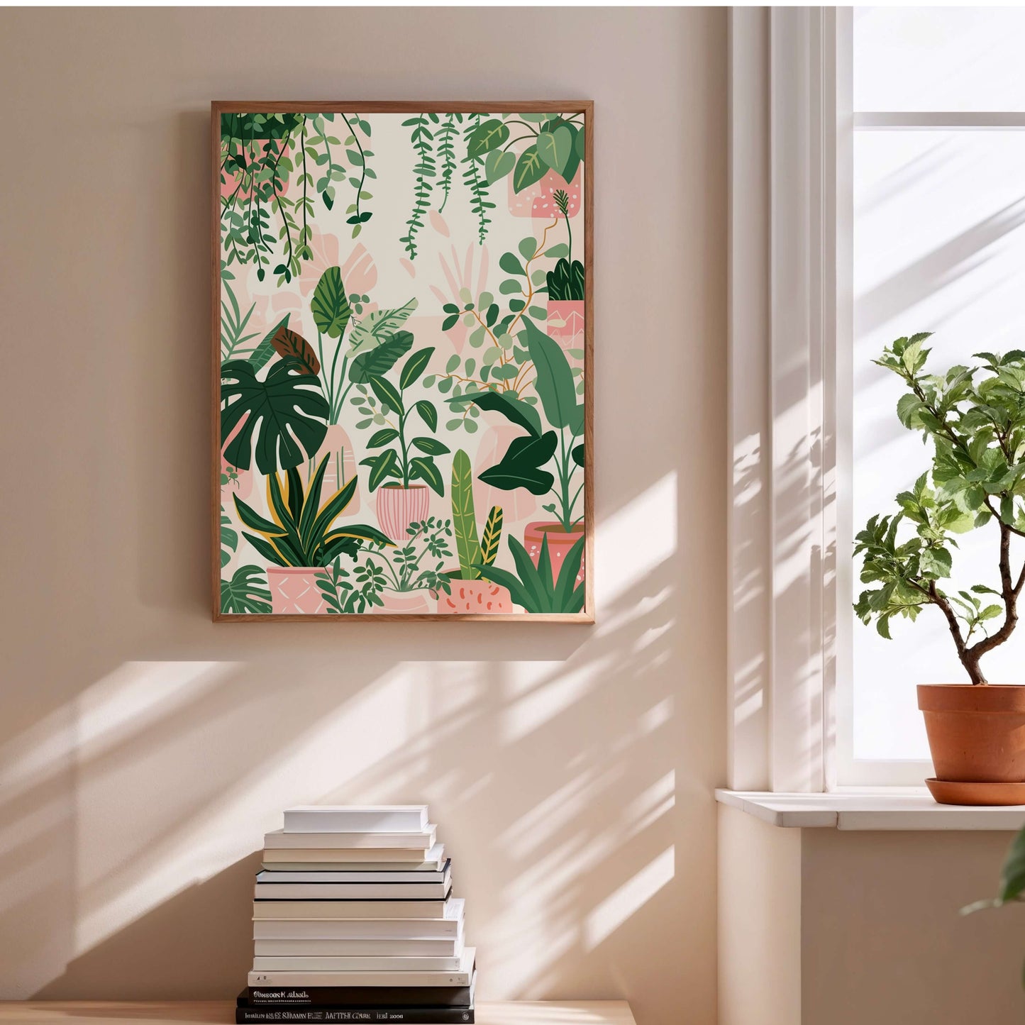 Pink Jungle | Poster Jardin en situation