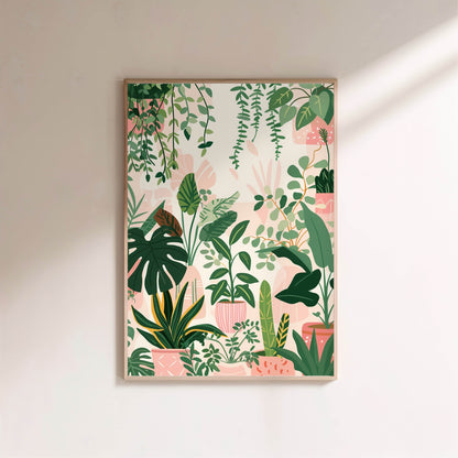 Pink Jungle | Poster Jardin en situation