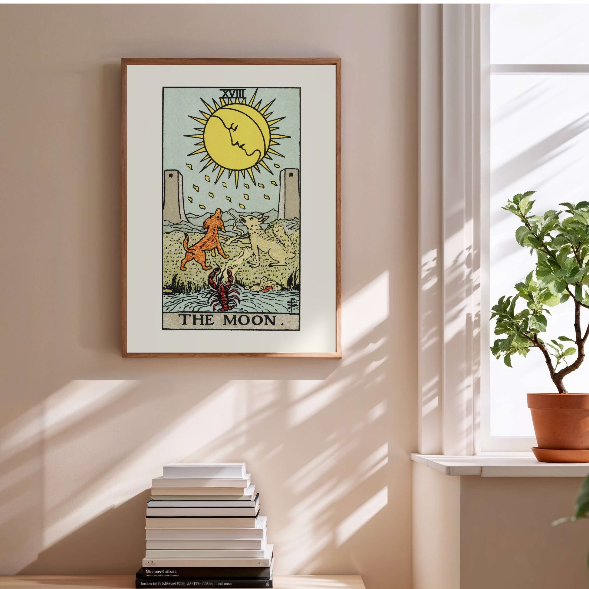 The Moon - Tarot Rider-Waite - Affiche Lune & Ésotérisme en situation