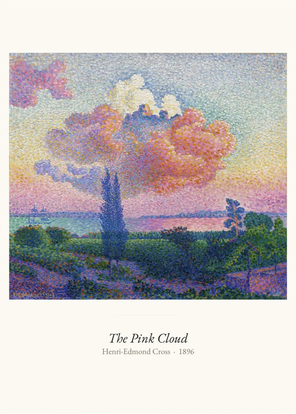 The Pink Cloud, Henri-Edmond Cross, l'affiche seule, papier épais mat éco-responsable