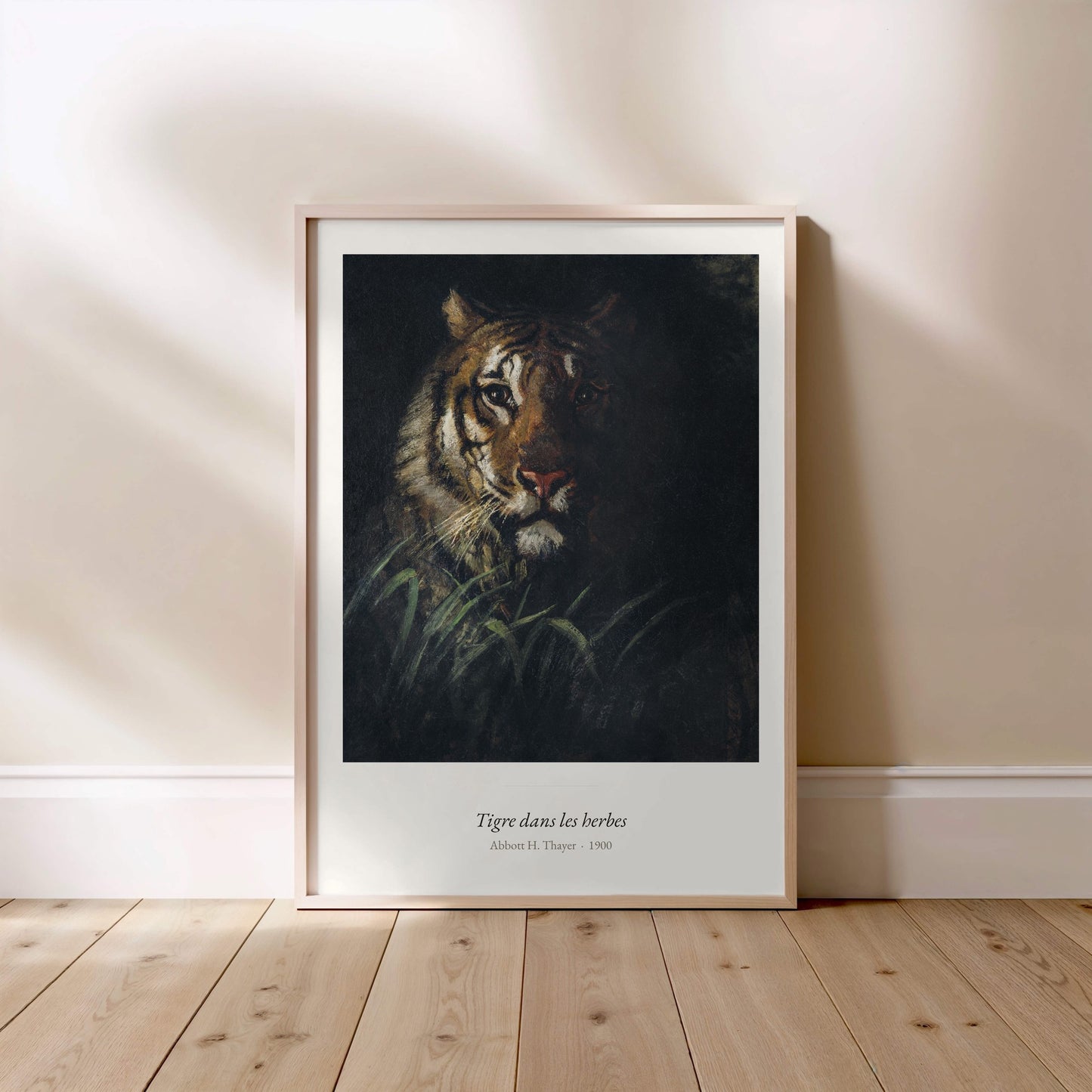 Tigre dans les herbes, Abbott H. Thayer | Affiche Art Premium