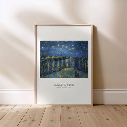 Nuit étoilée sur le Rhône, Van Gogh | Affiche Art Premium