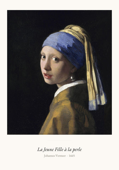 La Jeune Fille à la perle, Vermeer | Affiche Art Premium