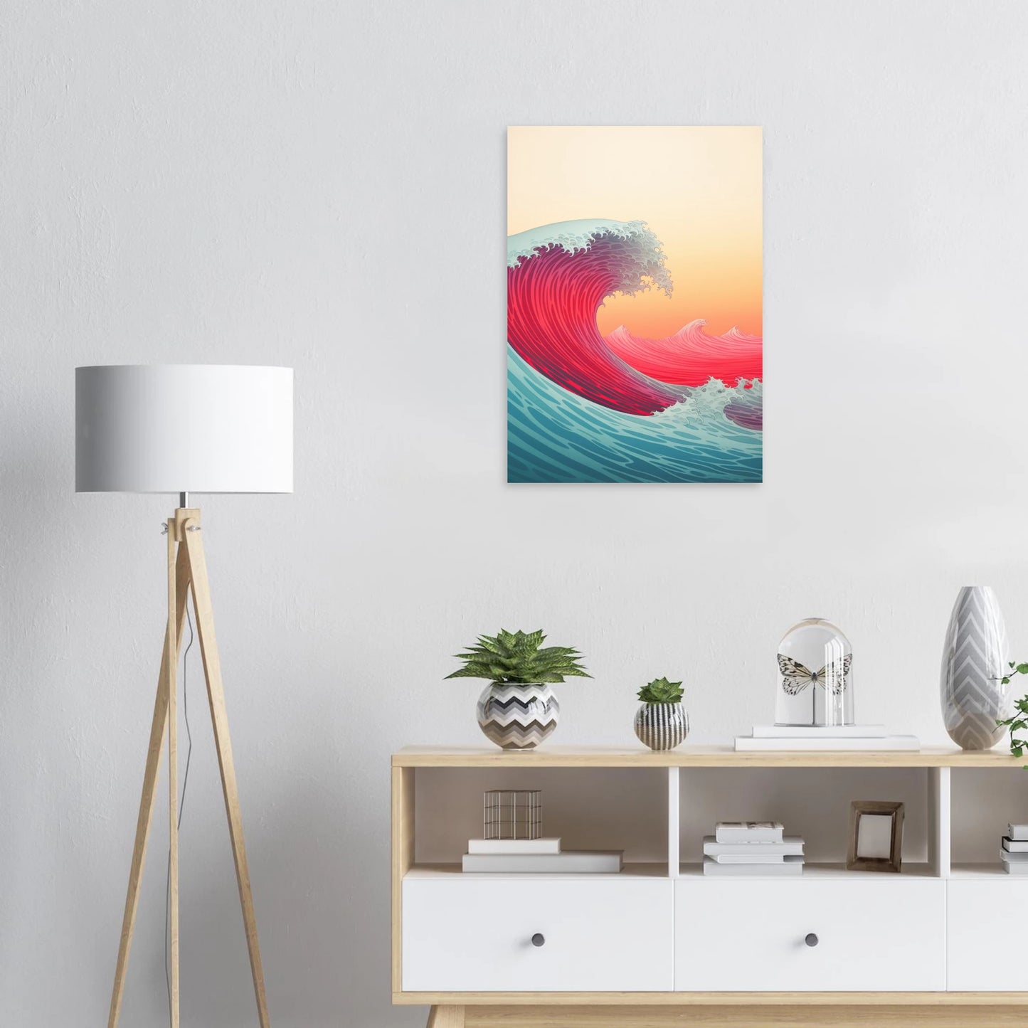 Affiche coucher de soleil sur la mer, originale et haut de gamme, made in France.